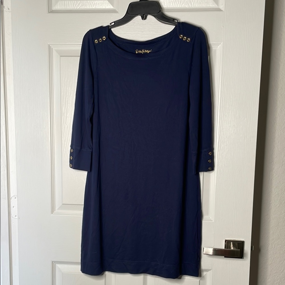 Lilly Pulitzer 3/4 sleeve button embellished T-shirt dress